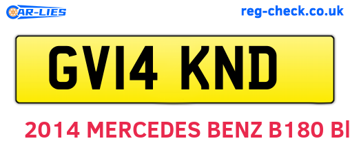 GV14KND are the vehicle registration plates.