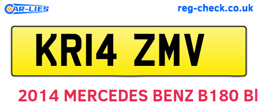 KR14ZMV are the vehicle registration plates.