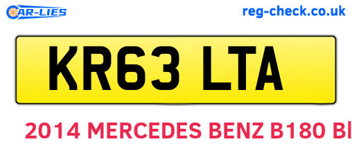KR63LTA are the vehicle registration plates.