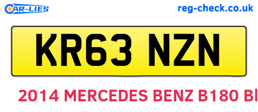 KR63NZN are the vehicle registration plates.