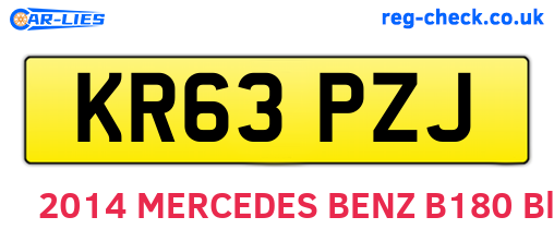 KR63PZJ are the vehicle registration plates.