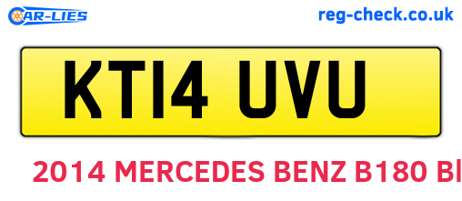 KT14UVU are the vehicle registration plates.