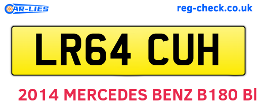 LR64CUH are the vehicle registration plates.