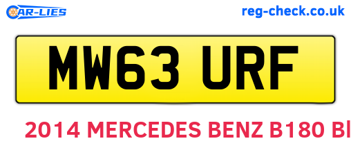 MW63URF are the vehicle registration plates.