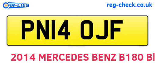 PN14OJF are the vehicle registration plates.