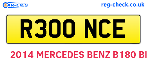 R300NCE are the vehicle registration plates.