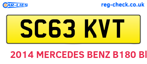 SC63KVT are the vehicle registration plates.