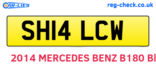 SH14LCW are the vehicle registration plates.