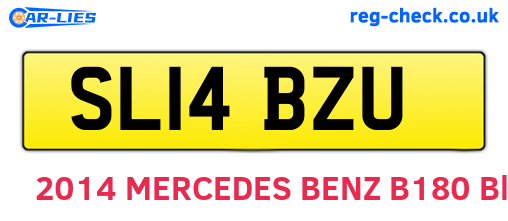 SL14BZU are the vehicle registration plates.