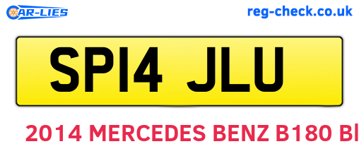 SP14JLU are the vehicle registration plates.