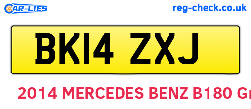 BK14ZXJ are the vehicle registration plates.