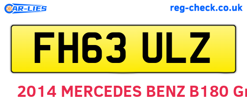 FH63ULZ are the vehicle registration plates.
