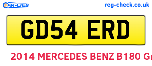 GD54ERD are the vehicle registration plates.