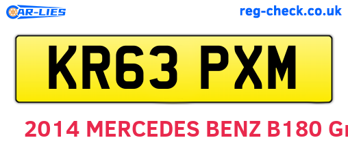 KR63PXM are the vehicle registration plates.