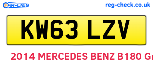 KW63LZV are the vehicle registration plates.