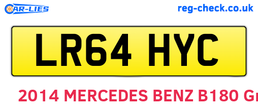 LR64HYC are the vehicle registration plates.