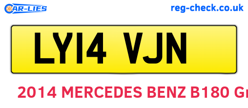LY14VJN are the vehicle registration plates.
