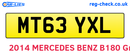 MT63YXL are the vehicle registration plates.