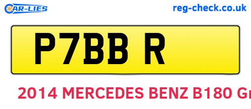 P7BBR are the vehicle registration plates.