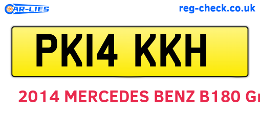 PK14KKH are the vehicle registration plates.