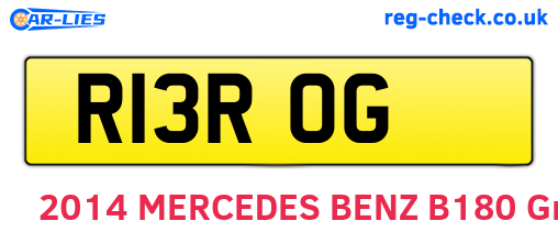 R13ROG are the vehicle registration plates.