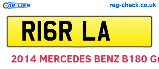 R16RLA are the vehicle registration plates.