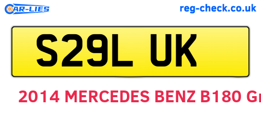 S29LUK are the vehicle registration plates.