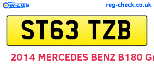 ST63TZB are the vehicle registration plates.