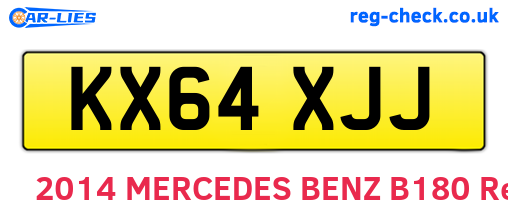 KX64XJJ are the vehicle registration plates.