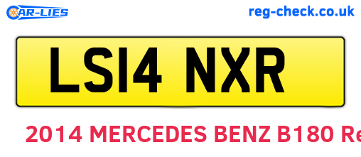 LS14NXR are the vehicle registration plates.