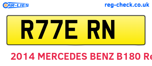 R77ERN are the vehicle registration plates.