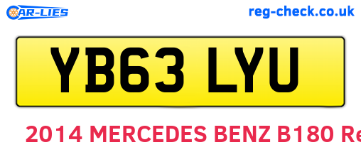 YB63LYU are the vehicle registration plates.