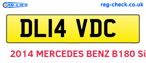 DL14VDC are the vehicle registration plates.