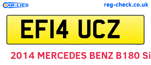 EF14UCZ are the vehicle registration plates.