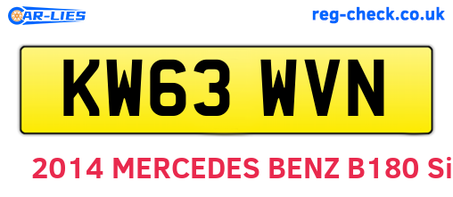 KW63WVN are the vehicle registration plates.