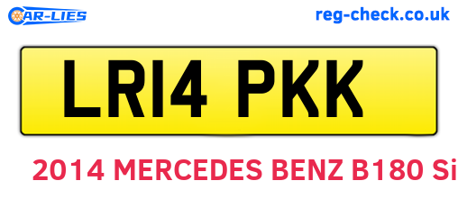 LR14PKK are the vehicle registration plates.