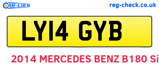 LY14GYB are the vehicle registration plates.