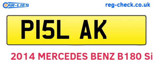 P15LAK are the vehicle registration plates.