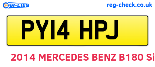 PY14HPJ are the vehicle registration plates.
