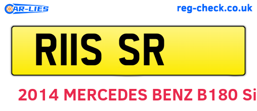 R11SSR are the vehicle registration plates.