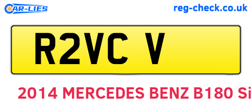 R2VCV are the vehicle registration plates.