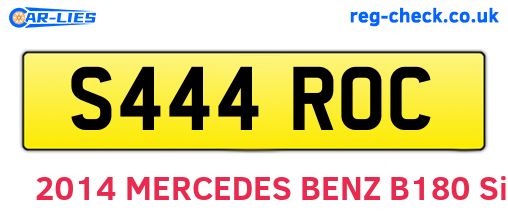 S444ROC are the vehicle registration plates.