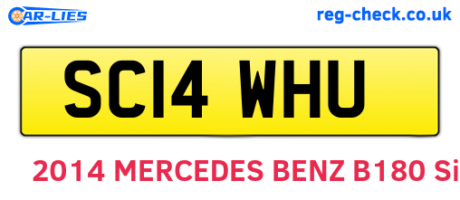 SC14WHU are the vehicle registration plates.
