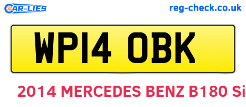 WP14OBK are the vehicle registration plates.