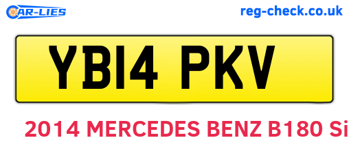 YB14PKV are the vehicle registration plates.