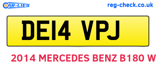 DE14VPJ are the vehicle registration plates.