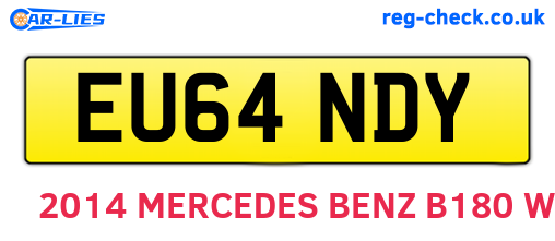 EU64NDY are the vehicle registration plates.