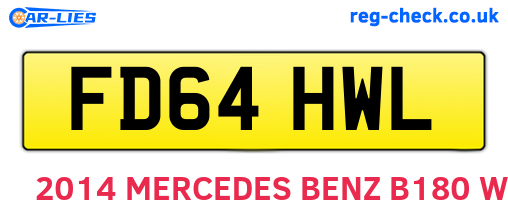 FD64HWL are the vehicle registration plates.