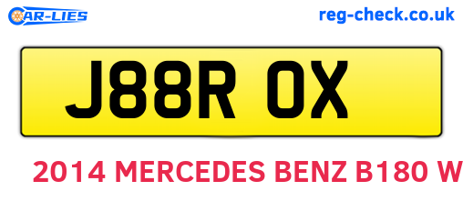 J88ROX are the vehicle registration plates.