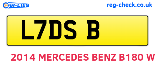 L7DSB are the vehicle registration plates.